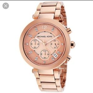 Michael Kors large rose-gold watch. NWT